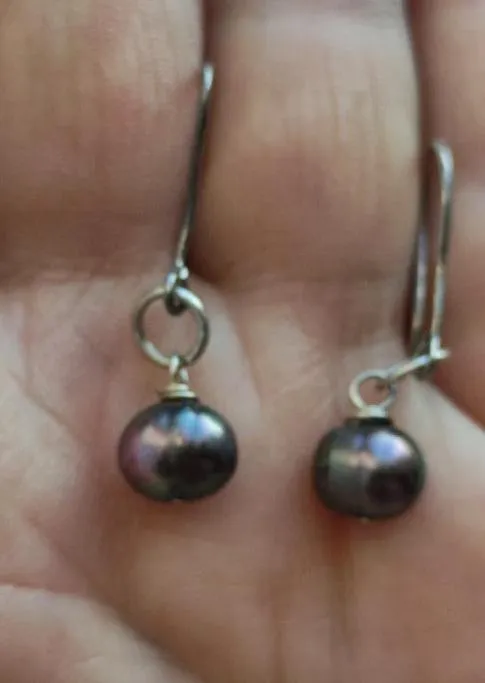 Интересные серьги из серебра с натуральным жемчугом, ручной работы.TNV152 З аукціону