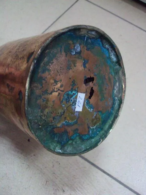 Кружка медь старая высота 11,5 см, диаметр 10,9 см №261 Інтернет-аукціон