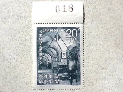 фото, Поштова марка Аргентина 1967 рік **