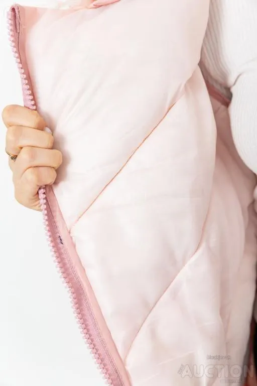 Куртка женская однотонная, цвет розовый, 235R5068 Інтернет-аукціон