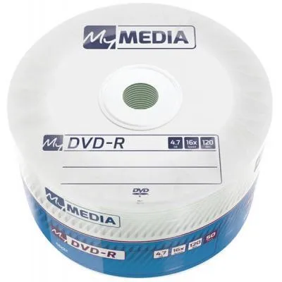 Диск DVD MyMedia DVD-R 4.7GB 16X Wrap MATT SILVER 50шт (69200) Ціна