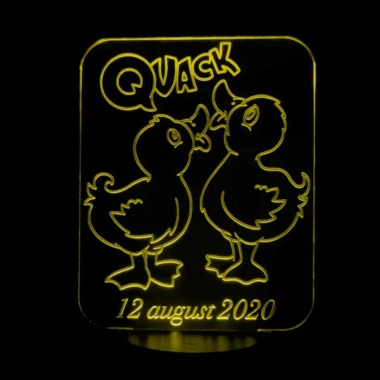 Акриловий світильник-нічник Каченята жовтий tty-n001594 Ціна