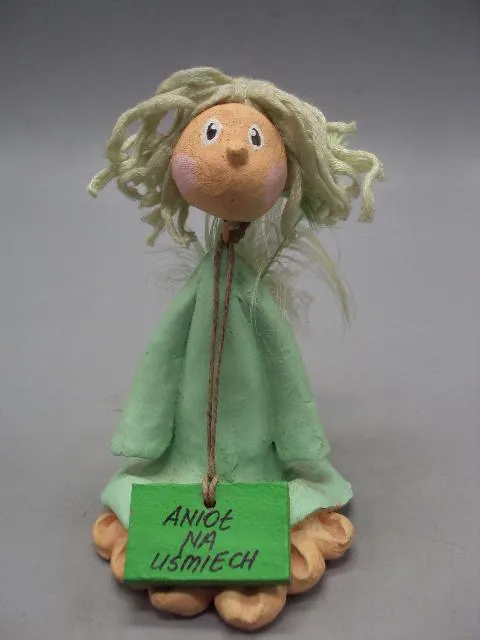 Фигура керамика статуэтка миниатюра сувенир Ангел с табличкой ангелочек высота 11 см №4007 Ціна