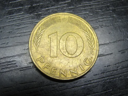 Купити 10 пфенігів ФРН 1977 D