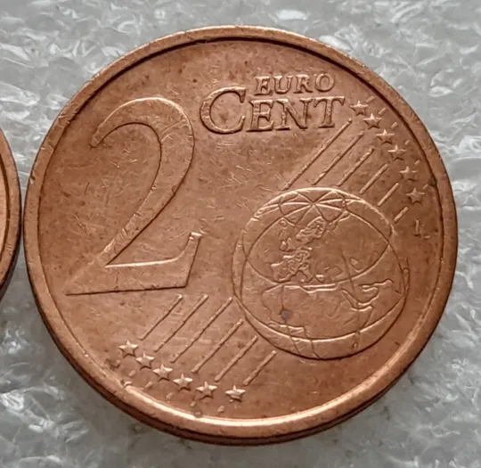 (1851да) 1 та 2 євроцентіи 2002 Італія  - 2 монети одним лотом (1 и 2 евроцента 2002 Италия) Інтернет-аукціон