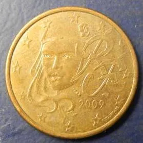 5 євроцентів 2009 Франція Ціна