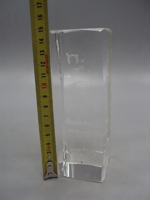 Купити Фигура сувенир стекло статуэтка с лазерной гравировкой гороскоп зодиак козерог высота 14,9 см №10333