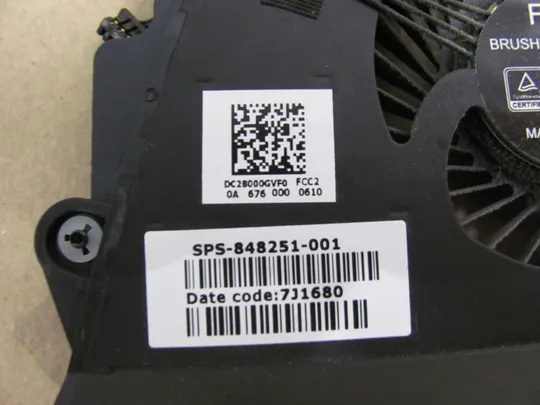 Купити 609-13 Вентилятор (кулер, FAN) 848251-001 DC28000GVF0 для HP EliteBook ZBOOK 15 G3  оригінал