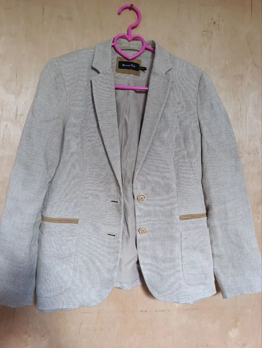 Жакет лляний massimo dutti, жіночий, бежевий, оригінал Ціна