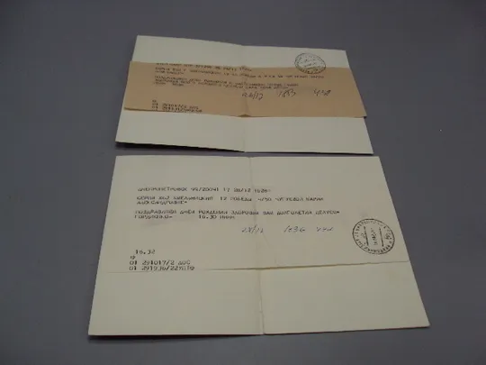 Открытка телеграмма цветы гвоздики фото И. Дергилева лот 2 шт №16157 З аукціону