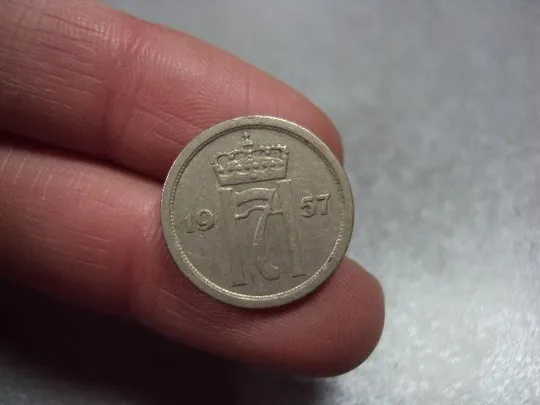 монета норвегия 25 эре 1957 №8482 З аукціону