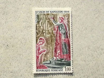 фото, Поштова марка Франція " Наполеон Історія " 1973 рік **