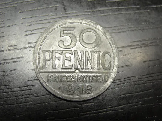 Купити Нотгельд 50 пфенігів Оффенбург 1918 цинк з отвором