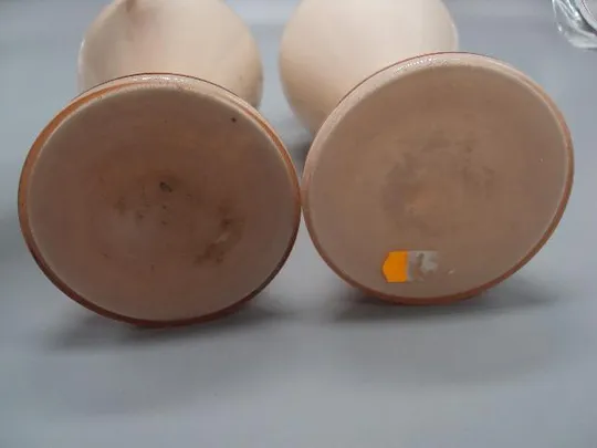 Ваза бежевая стекло бежевый цвет с молочным высота 22,7 см, диаметр 8,8 см лот 2 шт №10923 Де купити