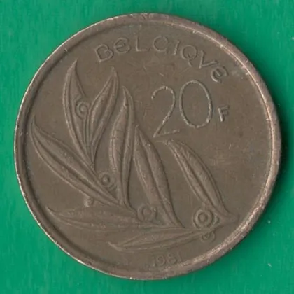 фото, 20 франків 1981 року Belgique [КВ]