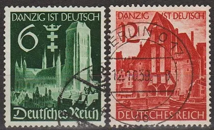 фото, 1939 - Рейх - Гданськ - німецький Mi.714-15  _2.0 €