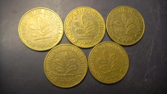 Купити 10 пфенігів 1990 ФРН (всі монетні двори)