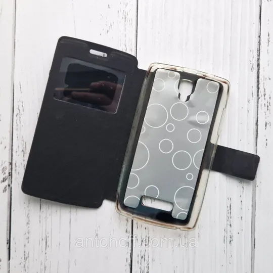 Купити Чохол-книжка Lenovo A2010 для телефона (з віконцем) Чорний