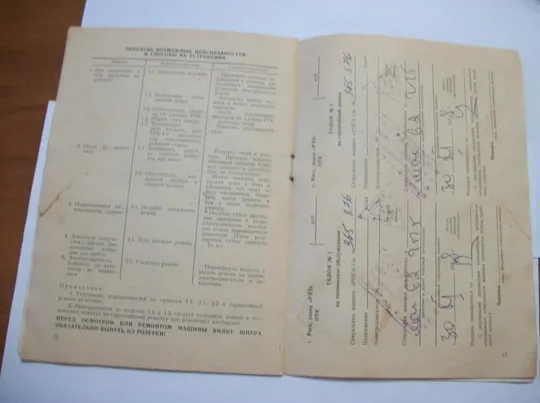 Инструкция и Паспорт . Стиральная Машинка Рига-13 . Riga-13 Продаж