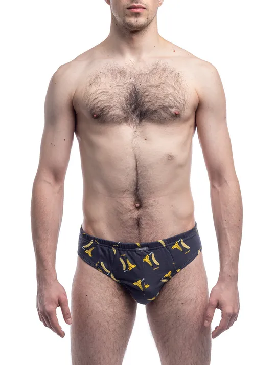 Чоловічі труси сліпи 100% бавовна Bono МП 000311 принт банани сірі 56 Ціна