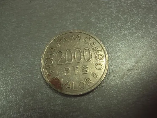 Купити монета жетон испания 2000 pts ficha para cambio valor recreativos franco.s.a. №7922