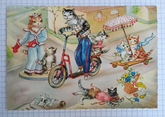 Поштова картка Веселі Котики 1970-ті Зах. Німеччина eK03 Ціна