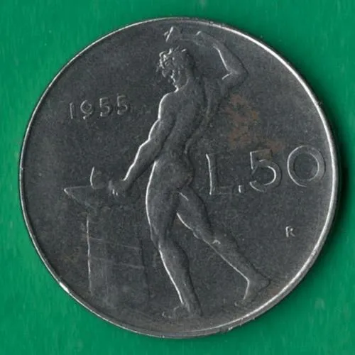 50 лір 1955 року Італія [М] Ціна