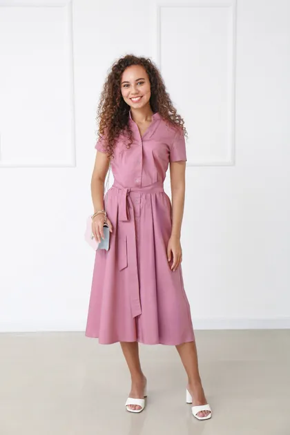 фото, Довга коттонова сукня "Lesley"