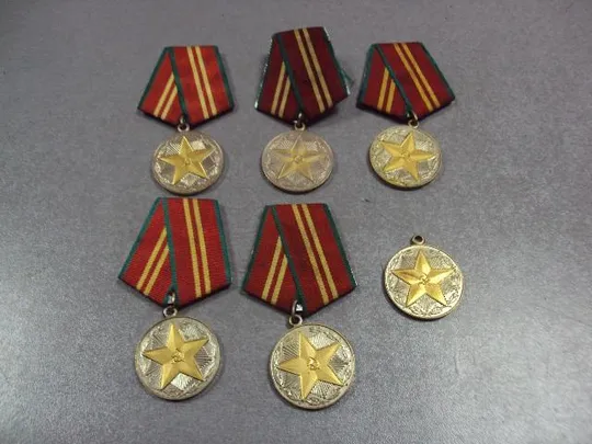 знак медаль за 15 безупречной службы вооруженные силы вс ссср лот 6 шт №3864 Ціна