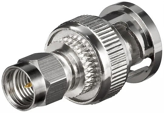 Перехідник антенний RF:RP-SMA-BNC M/M Goobay (75.01.1855) адаптер Gold Ціна