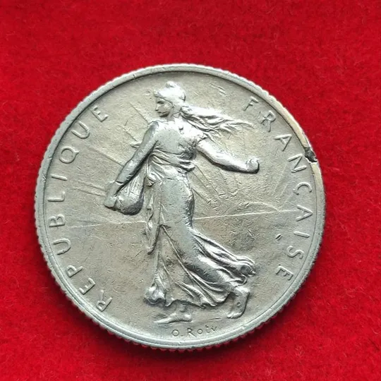 Купити Франция 1 франк 1915 года серебро монета сеятель оригинал gm339