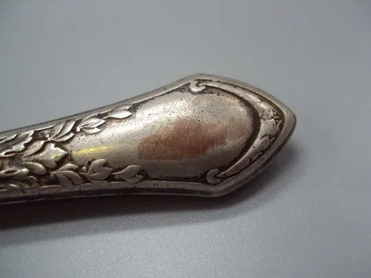 Ручка от ножа серебро Польша 3 проба клеймо HМ длина 10 см вес 37,11 г №18129 Торговий майданчик