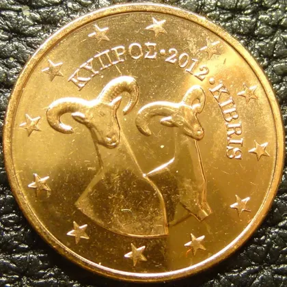 фото, 5 євроцентів 2012 Кіпр UNC рідкісна