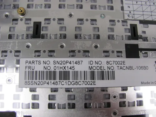 номер0251-17 клавіатура Клавіатура для ноутбука  Keyboard Клавіатура SN20P41487 01HX145 для Lenovo Thinkpad T570  T580 P52S оригінал Недорого
