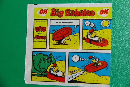 ВКЛАДИШ ЕТИКЕТКА ВІД ЖУВАЛЬНОЇ ГУМКИ вкладыш OK Big Babaloo OTTO und ALWIN З аукціону