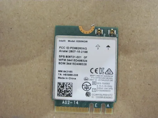 610-21 WI-FI модуль 8260NGW 806721-001  для HP EliteBook ZBOOK 17 G3  оригінал Продаж