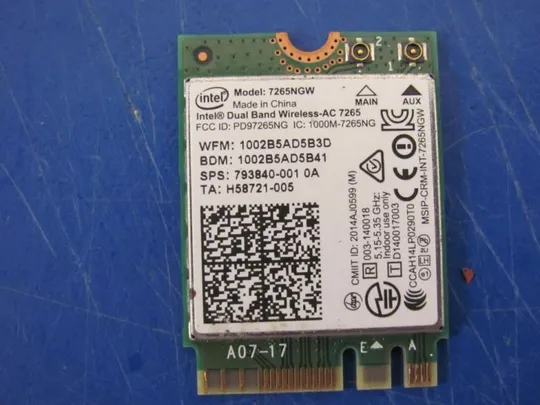 №247-4 WI-FI адаптер 7265NGW 793840-001 для HP SPECTRE X360 15-AP003NG 640 g2 470 g4 оригінал Ціна