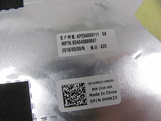 691-5 кришка матриці AP25A000103 AP25A000111 0HMN35 0H9K23  для Dell Latitude E5490  E5480 оригінал Торговий майданчик