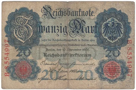 20 марок 1909 року Німеччина Ціна