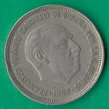 фото, 5 песет 1957 (1967) року Іспанія [БР]