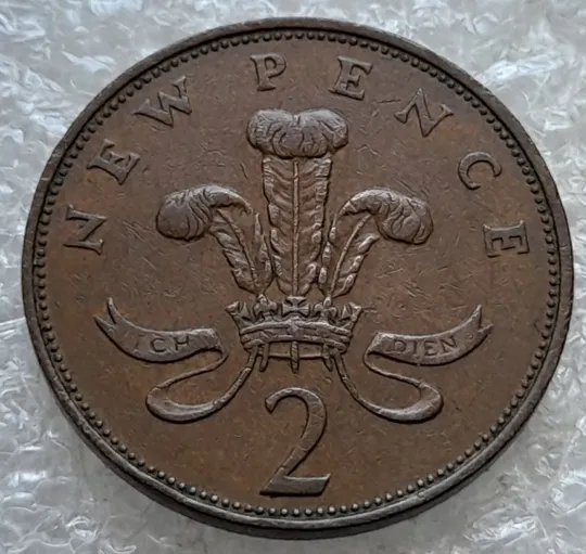 (7773) 2 пенси 1971 Великобританія (2 пенса 1971 Великобритания) З аукціону