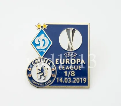 фото, значок футбол ФК Динамо Киев - Челси Лондон Англия Лига Европы 2018-19
