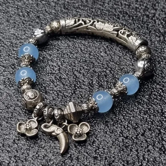 Браслет з блакитним камінням Продаж