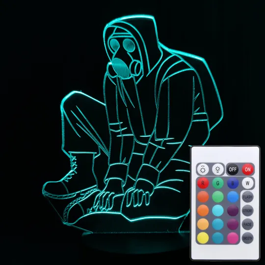 Акриловий світильник-нічник з пультом 16 кольорів Сталкер 2 tty-n001253 Ціна