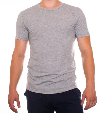 фото, Футболка чоловіча 100% бавовна піньє Атлет 000119 сіра (розміри 58-64) 60