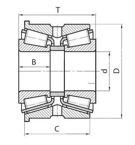 Купити Подшипник 4- 697920 Л1 (bearing 160098X/160152XH) роликовый конический радиально-упорный ГПЗ-15 ГОСТ  *