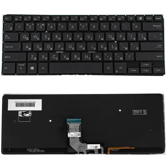 Клавіатура для ноутбука ASUS (B1400 series) rus, black, без фрейму, підсвічування клавіш Ціна