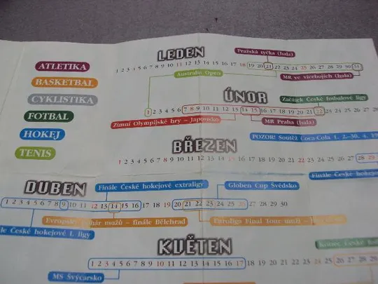 буклет календарь памятных дат 1998 чехия №5238 Де купити