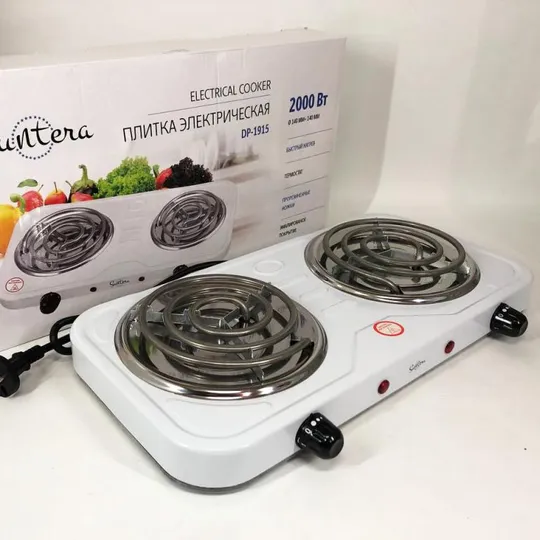 Плита электрическая Suntera DP-1915, мощная настольная электроплита, плита бытовая. Цвет: белый Ціна