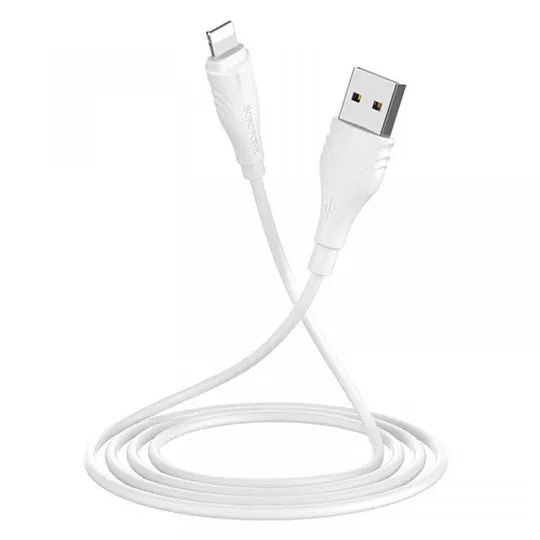 Дата кабель Borofone BX18 Optimal USB to Lightning (2m) Де купити